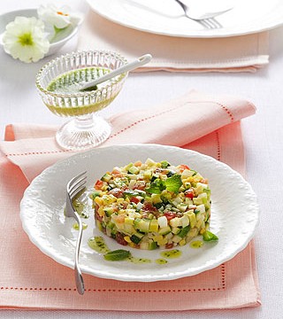 Tartara di uova e verdure croccanti