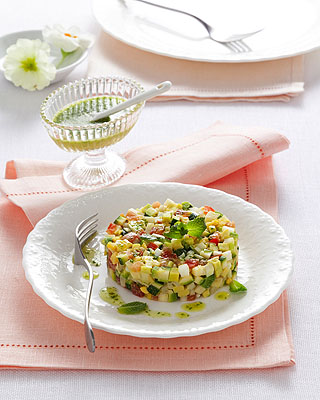 Tartara di uova e verdure croccanti