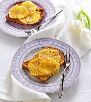 Pain perdu con ananas e cannella