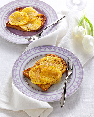Pain perdu con ananas e cannella