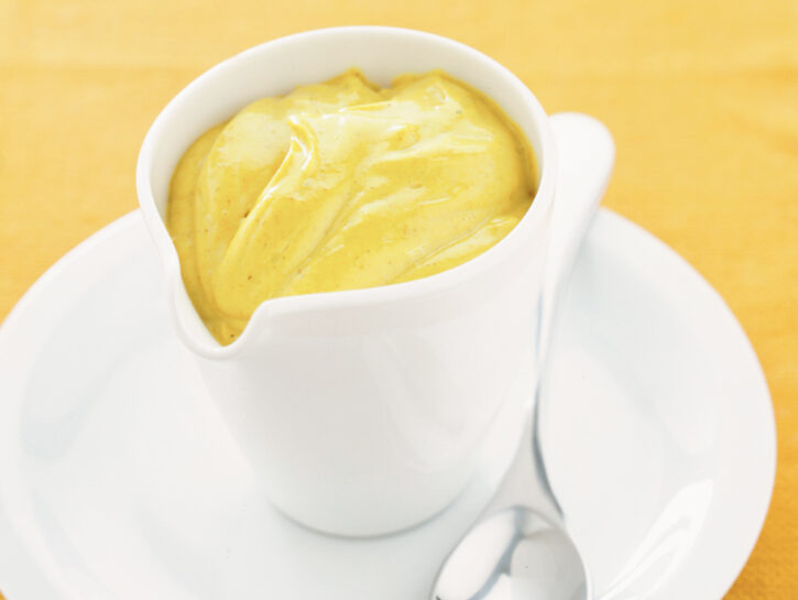 Maionese senza uova vegana, con limone e senape