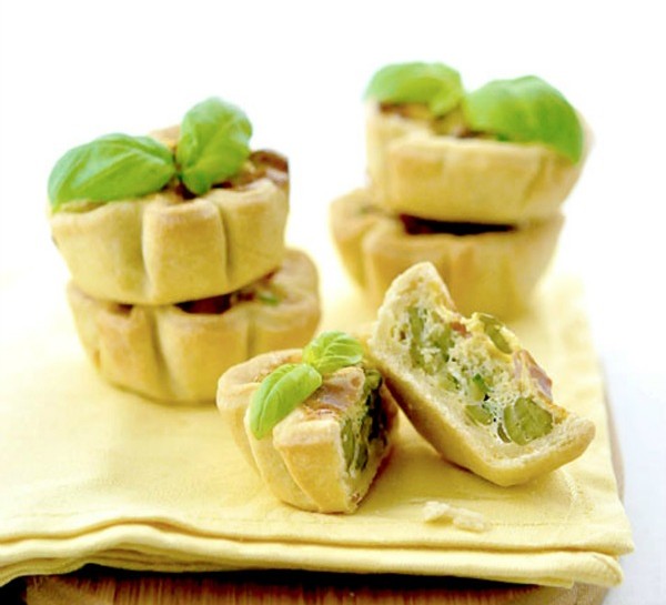 Mini quiche ai piselli