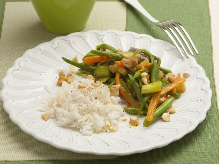 Riso pilaf con verdure al curry