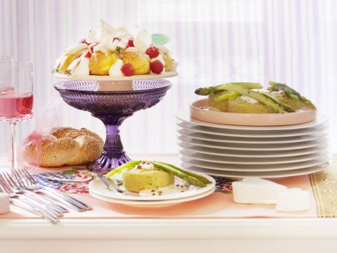 Flan di asparagi con fonduta leggera
