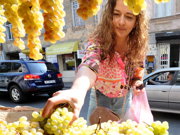 L'uva Italia con il pecorino romano