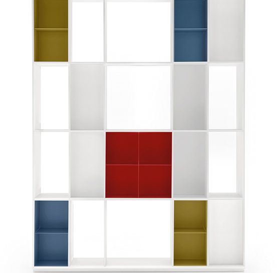 La libreria in stile Mondrian