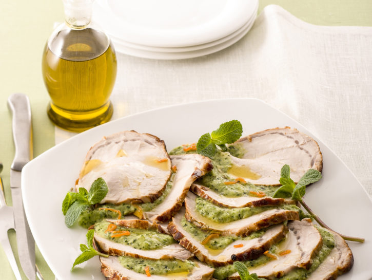 Arrosto di maiale freddo alla menta