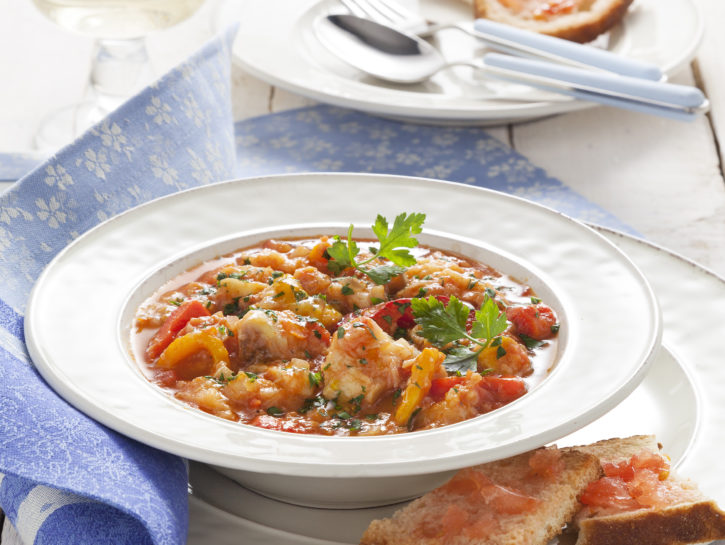 Zuppa di baccalà e peperoni