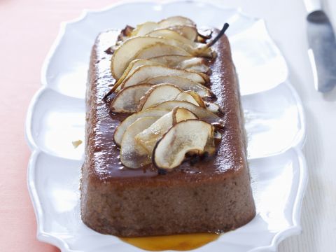 Budino di ricotta, pere e cioccolato