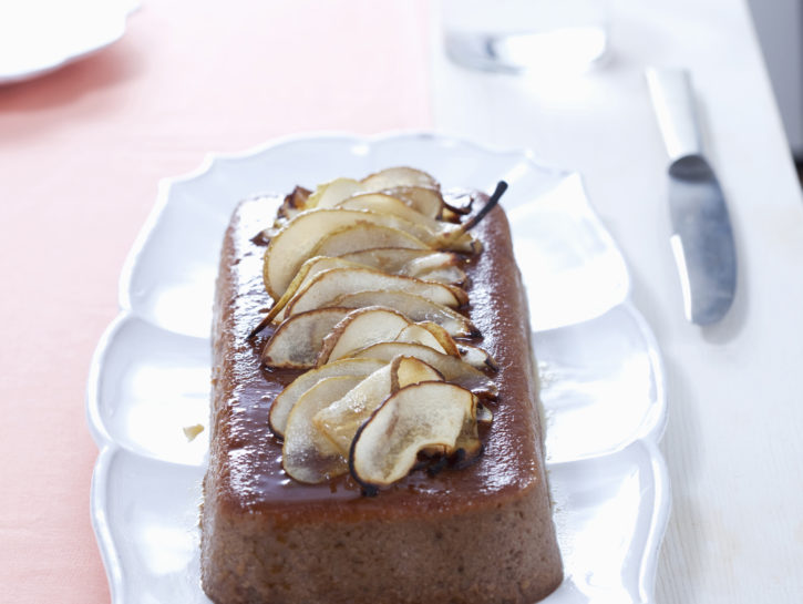Budino di ricotta, pere e cioccolato