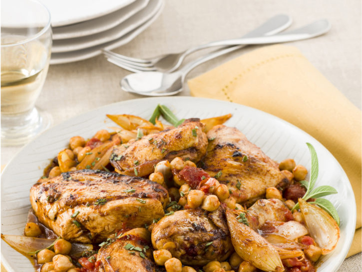 Umido di pollo e ceci alla paprica