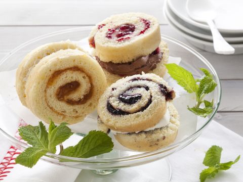 Girelle millegusti con confettura e gelato