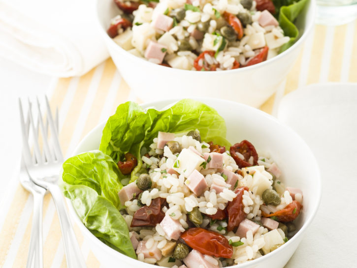 Insalata di riso con mortadella e provolone