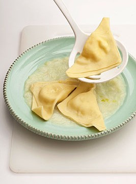 Ravioli al gorgonzola con cipolle