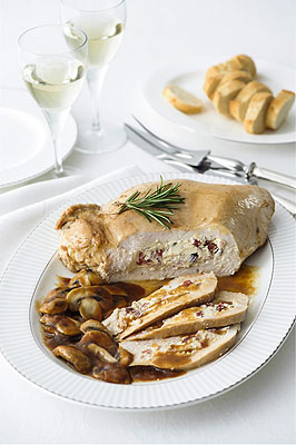 Tasca con speck e ricotta ai funghi