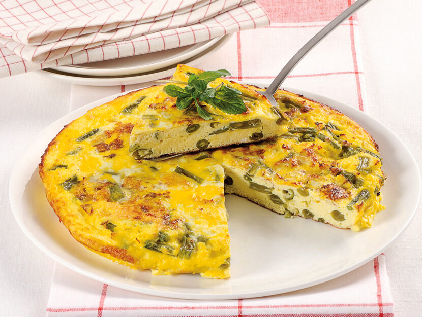 Frittata con fagiolini e ricotta