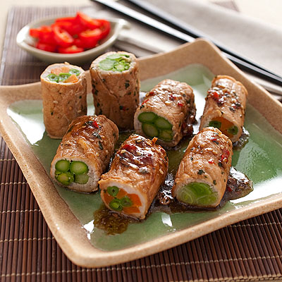Involtini di verdure al sesamo