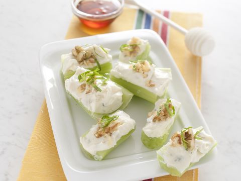 Barchette di sedano con gorgonzola e mascarpone