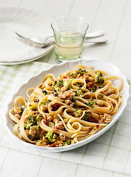 Fettuccine coniglio e broccoli