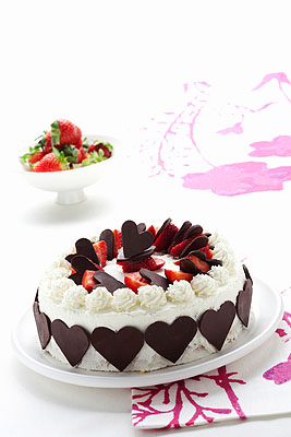 Torta cuore alla panna