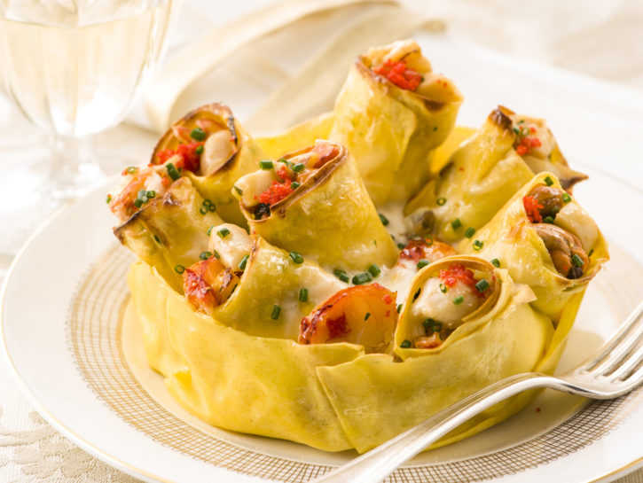 Cannelloni al sugo di pesce e aragosta