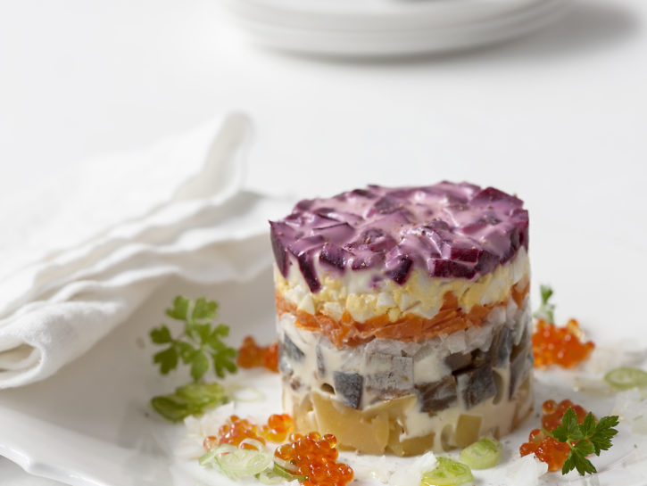 Tortini di aringhe alla russa