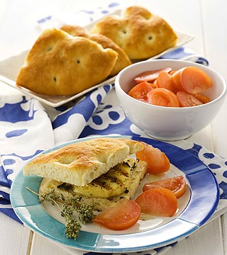Focaccia provolone e origano