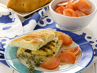 Focaccia provolone e origano