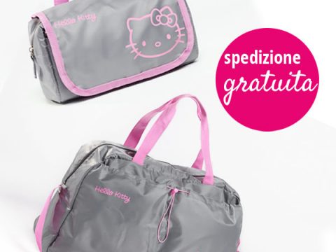 In palestra con gli accessori di Hello Kitty