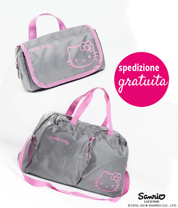 In palestra con gli accessori di Hello Kitty