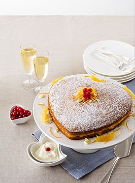 Torta all'arancia e cioccolato bianco