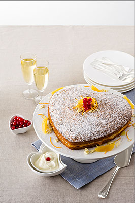 Torta all'arancia e cioccolato bianco