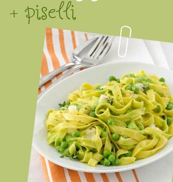 Tagliatelle con taleggio e piselli