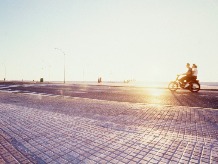 Couple on Moped