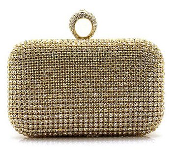 Borsa a tracolla di design di lusso con manico strass da sera pochette di crista