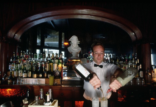 Bartender Mixing a Pimm's Cup