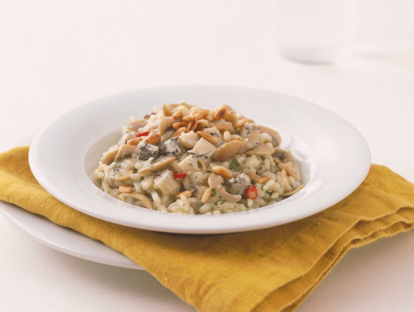 Risotto gorgonzola e funghi