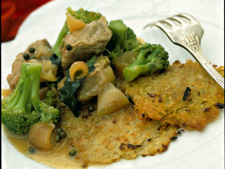 Bocconcini di vitello e broccoletti