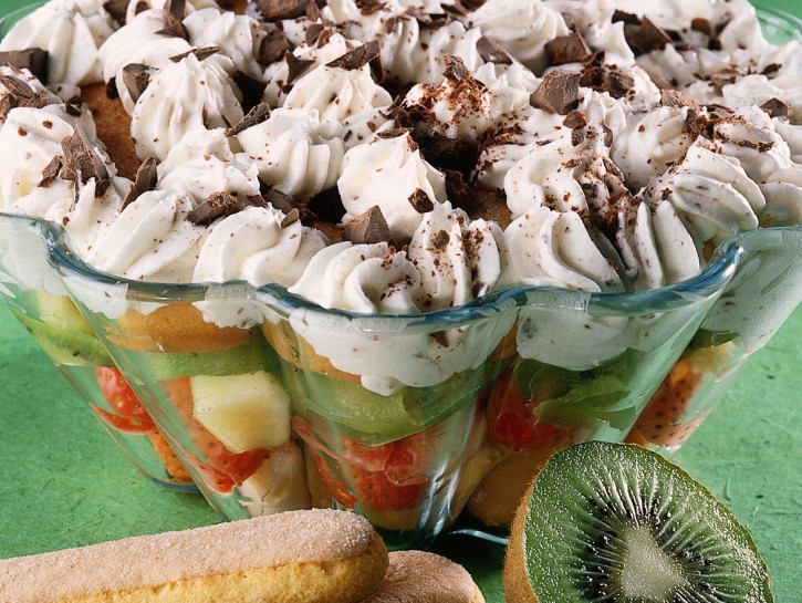 Coppa di frutta alla panna