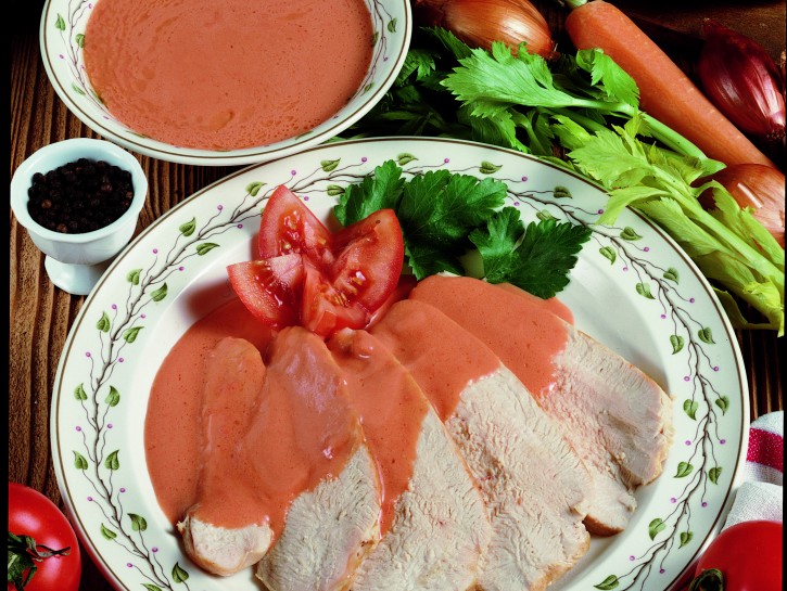 Fesa di tacchino con salsa Aurora
