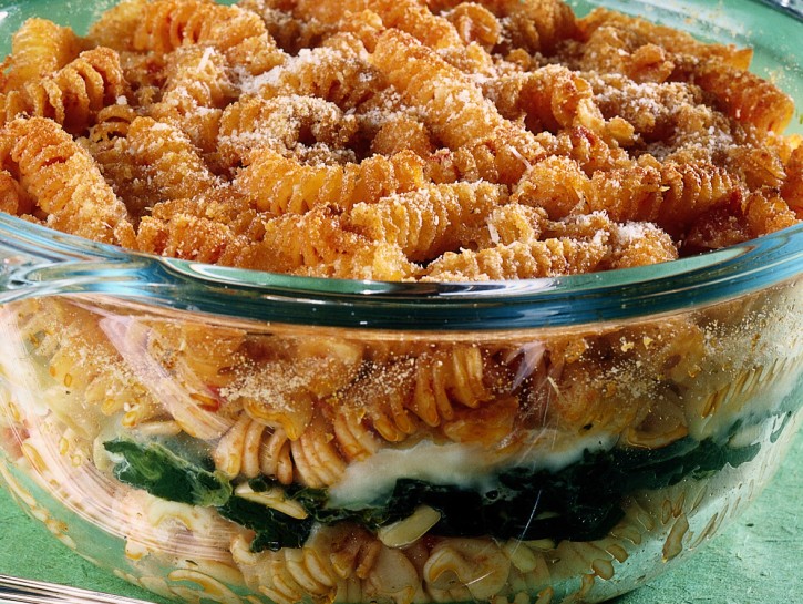 Fusilli, spinaci e mozzarella
