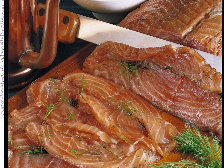 Il salmone marinato all'aneto