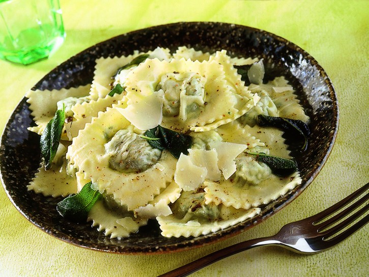 I ravioli con ricotta e spinaci