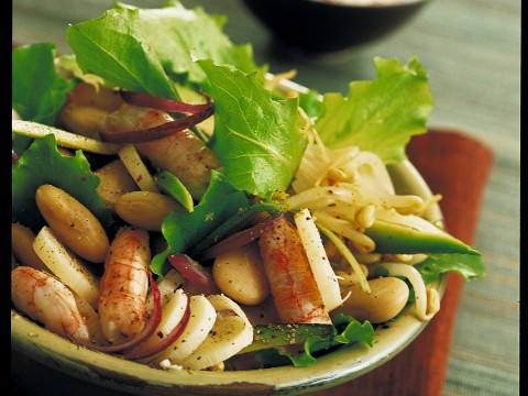Insalata di gamberetti e fagioli