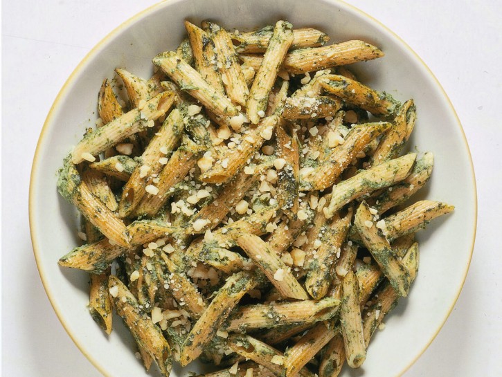 Mezze penne agli spinaci