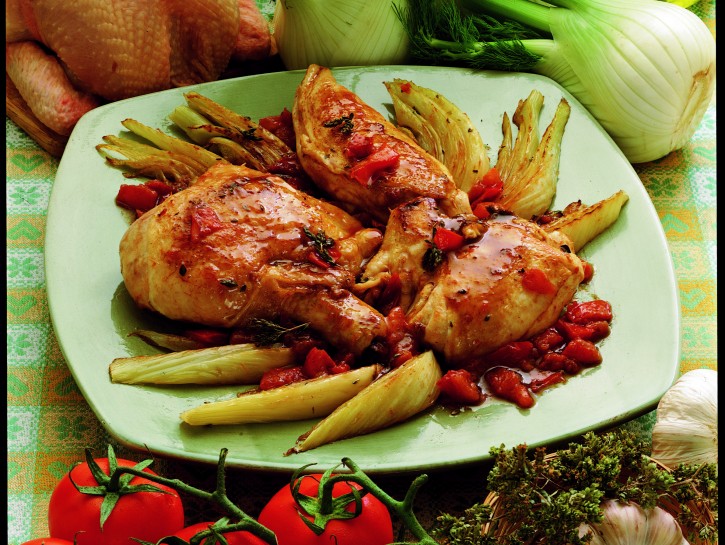 Pollo con finocchi