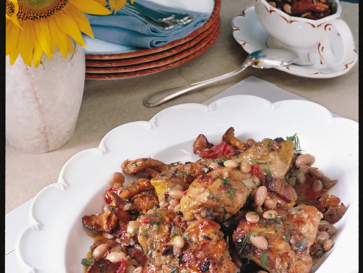 Pollo con i fagioli