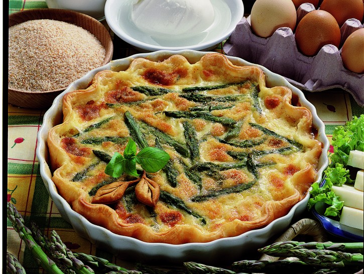 Quiche di asparagi e mozzarella