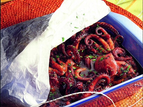 Polpi affogati al pomodoro
