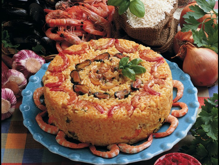 Sformato di riso ai frutti di mare